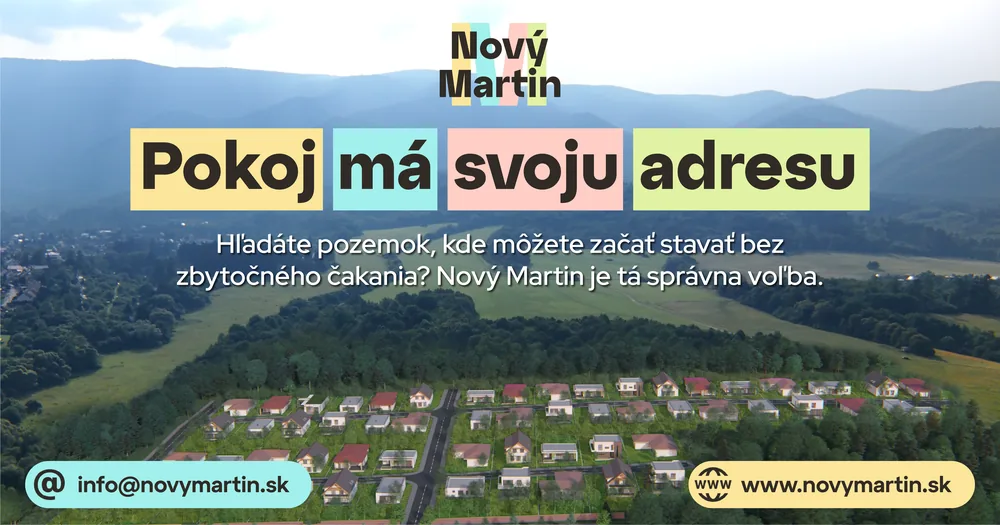 Reklama pozemky Nový Martin